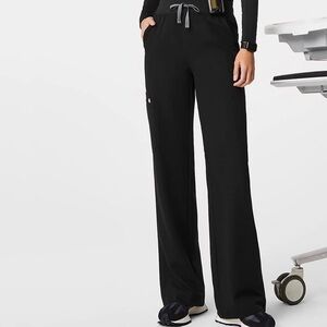 Figs Black Wide Leg Pants